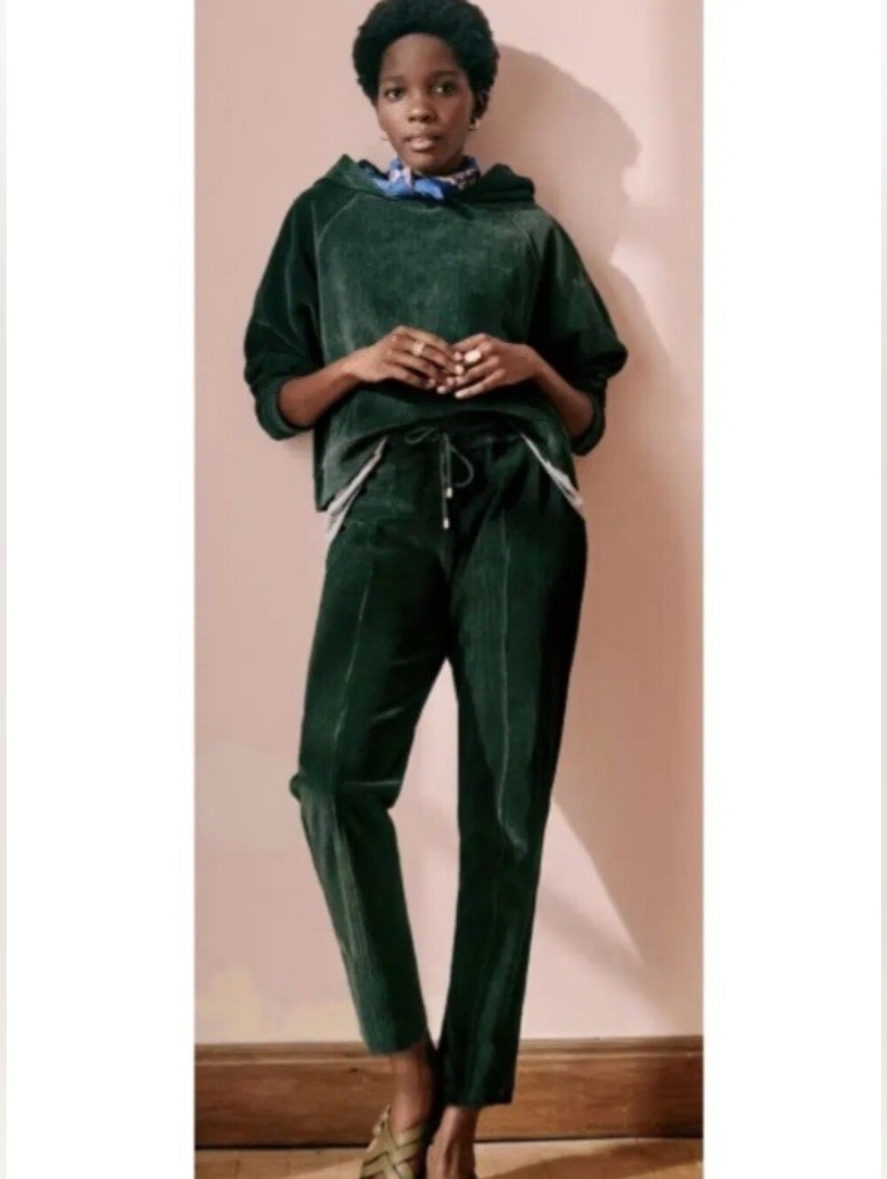 NWT SEZANE PULLOVER & JOGGERS TWO PIECE SET LOUNGEWEAR GREEN MEDIUM